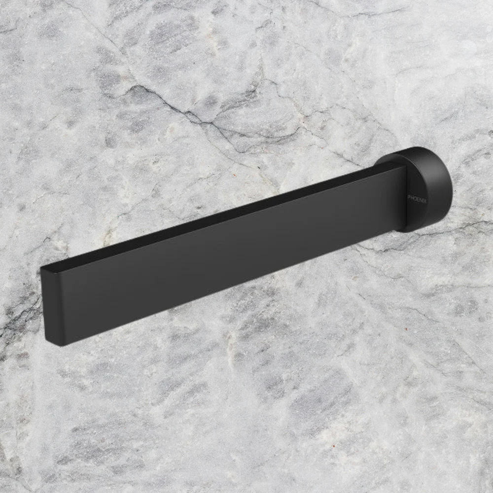 Phoenix Lexi MKII Basin Outlet 200mm Matte Black - Image 2