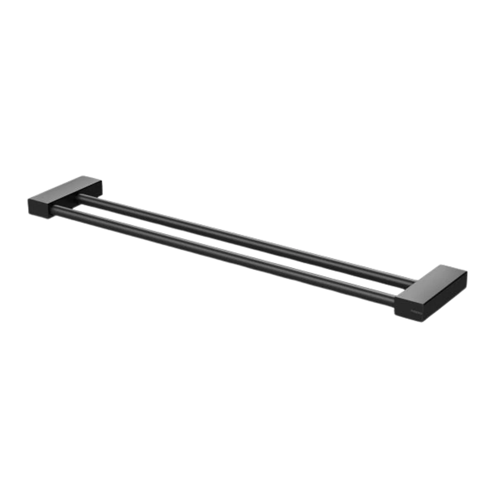 Phoenix Lexi MKII Double Towel Rail 600mm Matte Black - Image 3