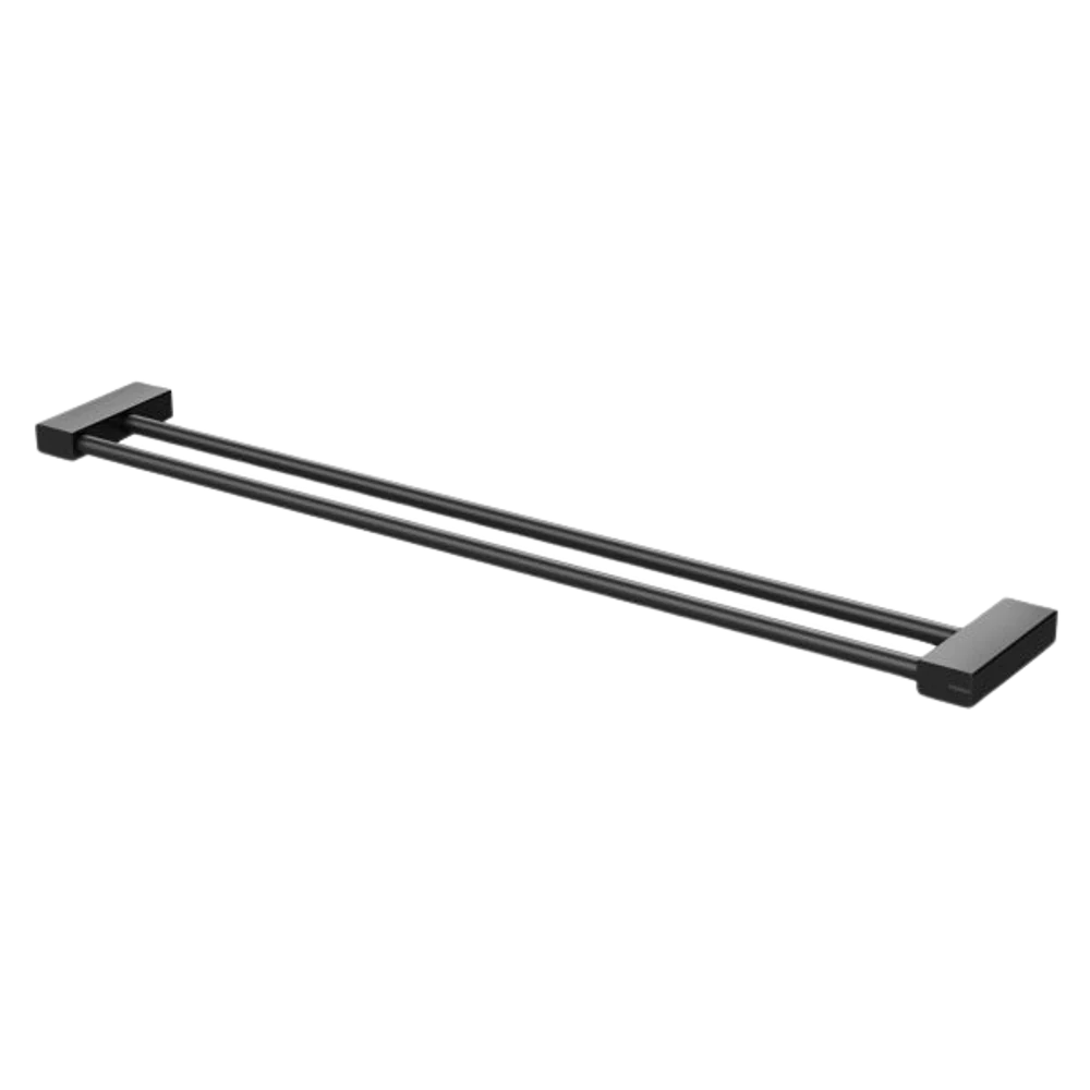 Phoenix Lexi MKII Double Towel Rail 800mm Matte Black - Image 3