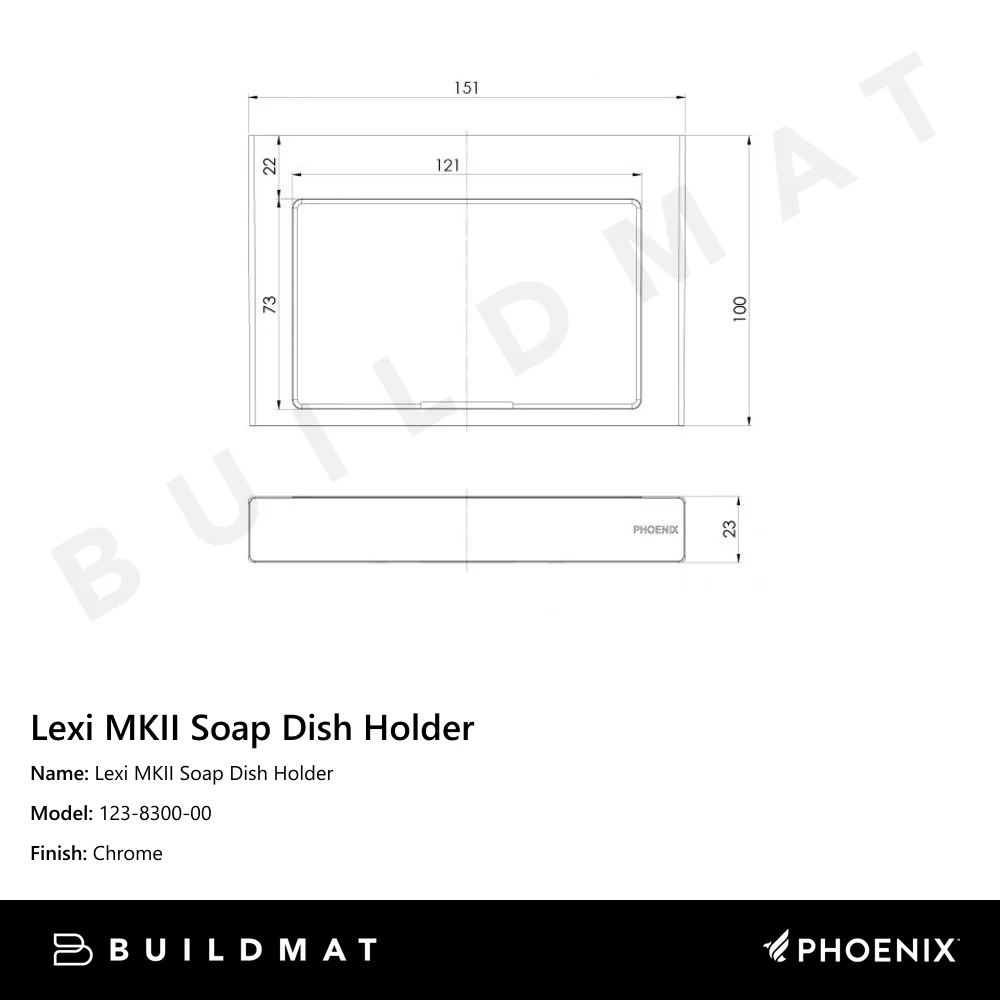 Phoenix Lexi MKII Soap Dish Holder Chrome - Image 4
