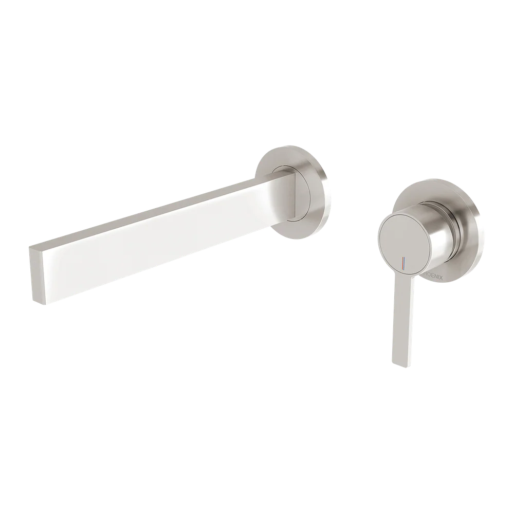 Phoenix Lexi MKII SwitchMix Wall Bath Mixer Set 200mm (Complete Kit) Brushed Nickel