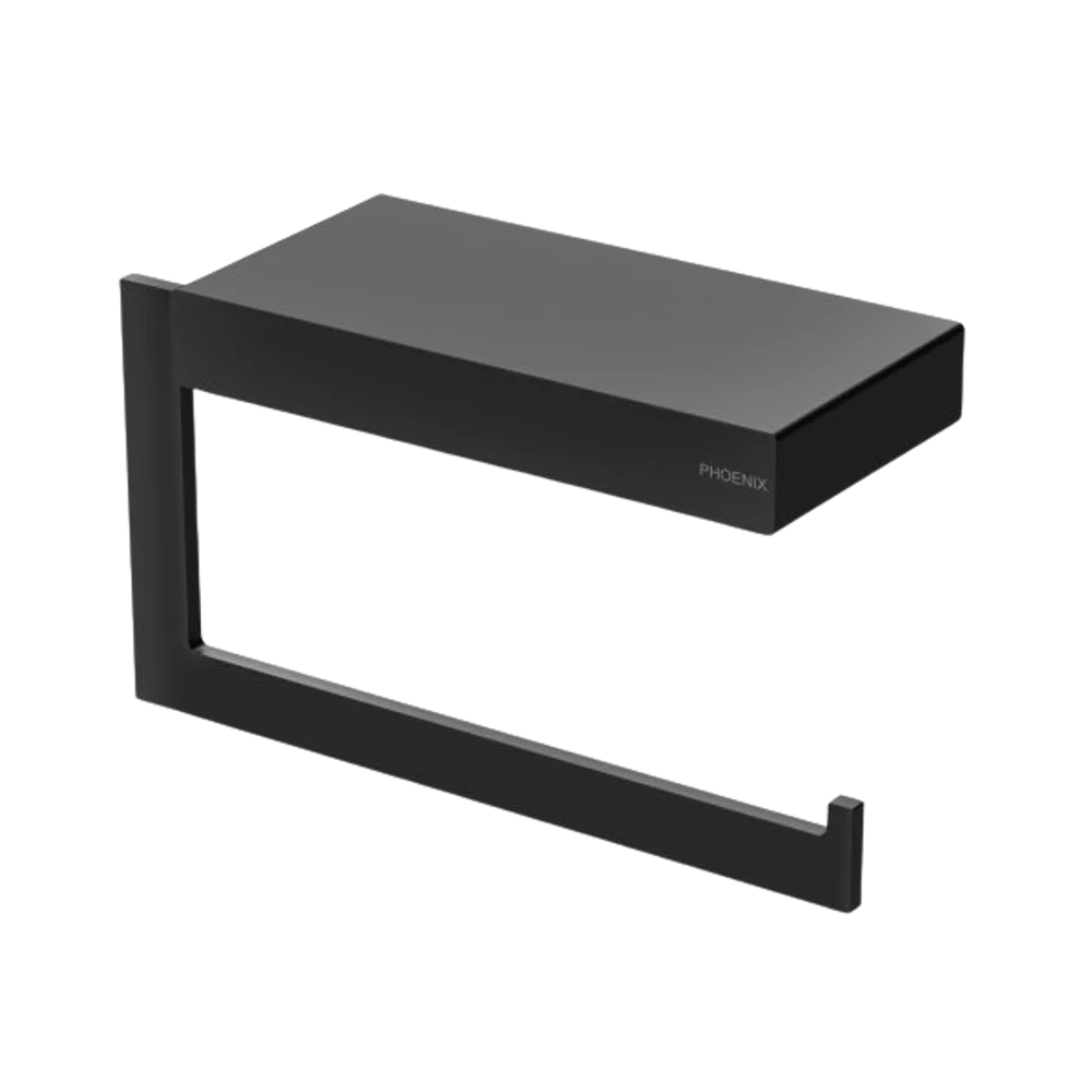Phoenix Lexi MKII Toilet Roll Holder Matte Black - Image 3