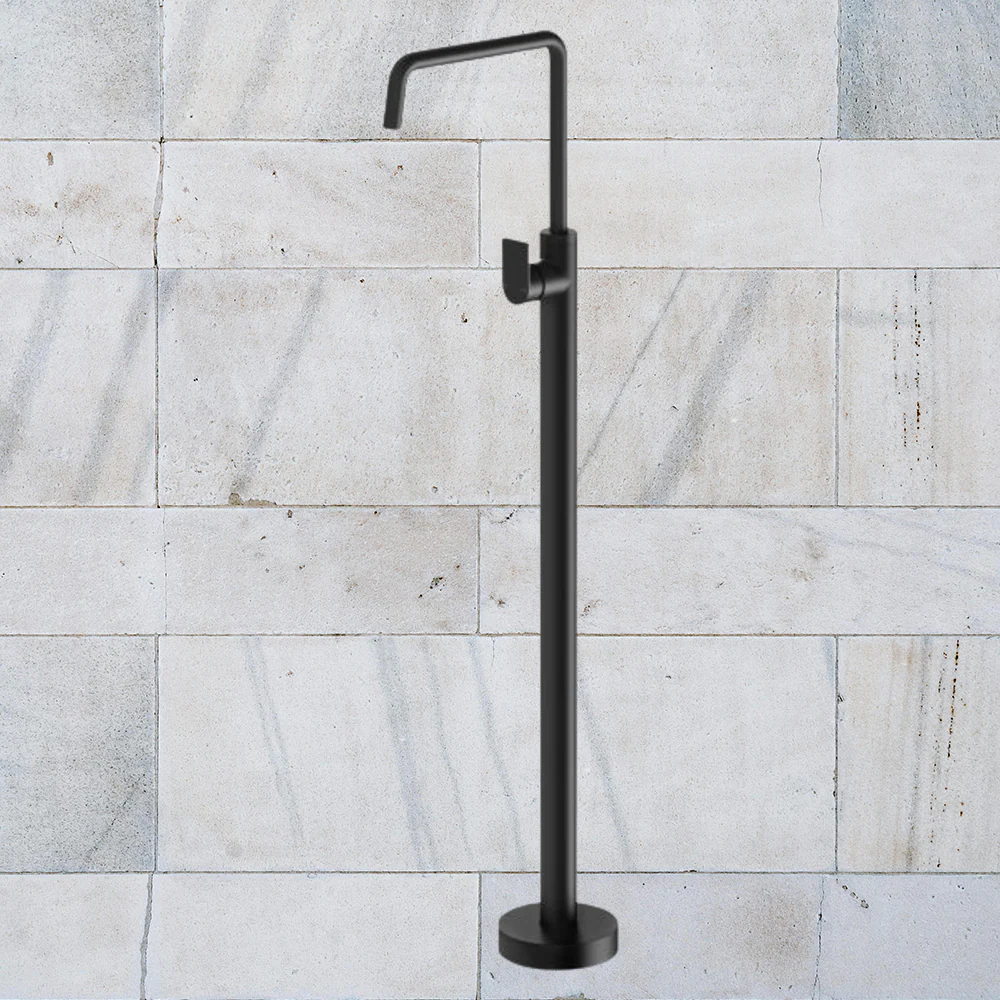 Phoenix Mekko Floor Mounted Bath Mixer Matte Black - Image 2