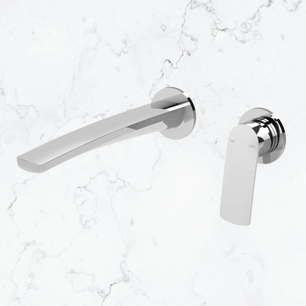 Phoenix Mekko SwitchMix Wall Basin/Bath Mixer Set 200mm Round Plates (Complete Kit) Lead Free Chrome - Image 2