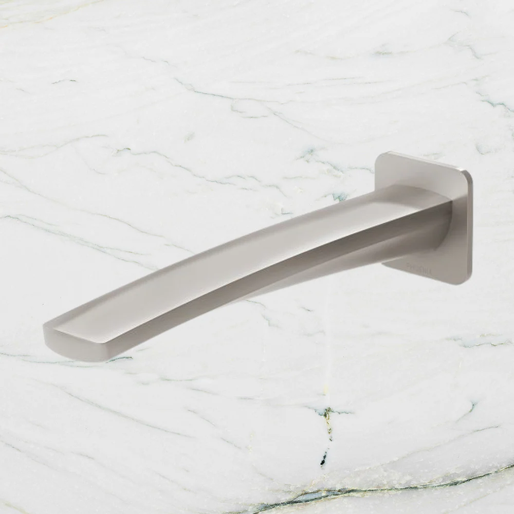 Phoenix Mekko Wall Bath Outlet 200mm Brushed Nickel - Image 2