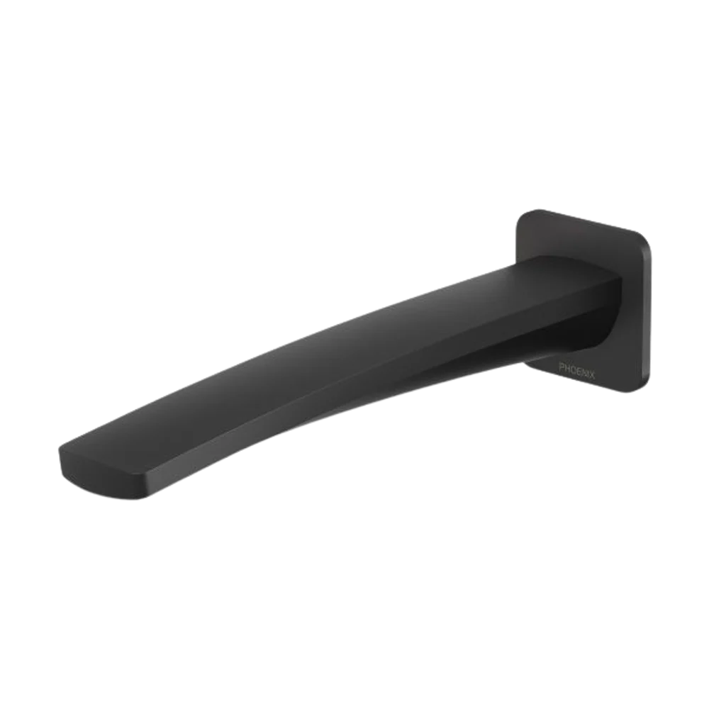 Phoenix Mekko Wall Bath Outlet 200mm Matte Black - Image 3