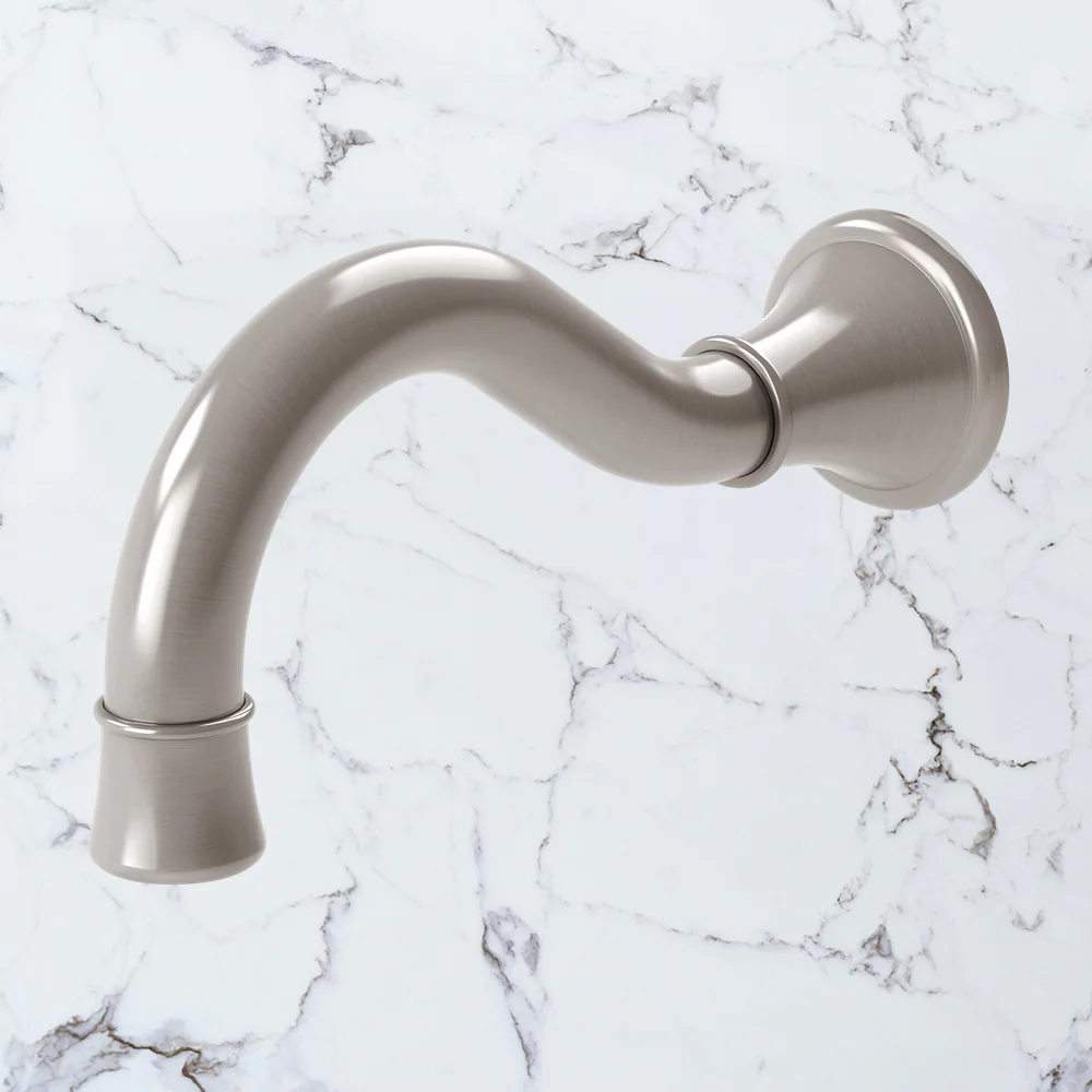 Phoenix Nostalgia Basin / Bath Outlet 180mm Shepherds Crook Brushed Nickel - Image 2