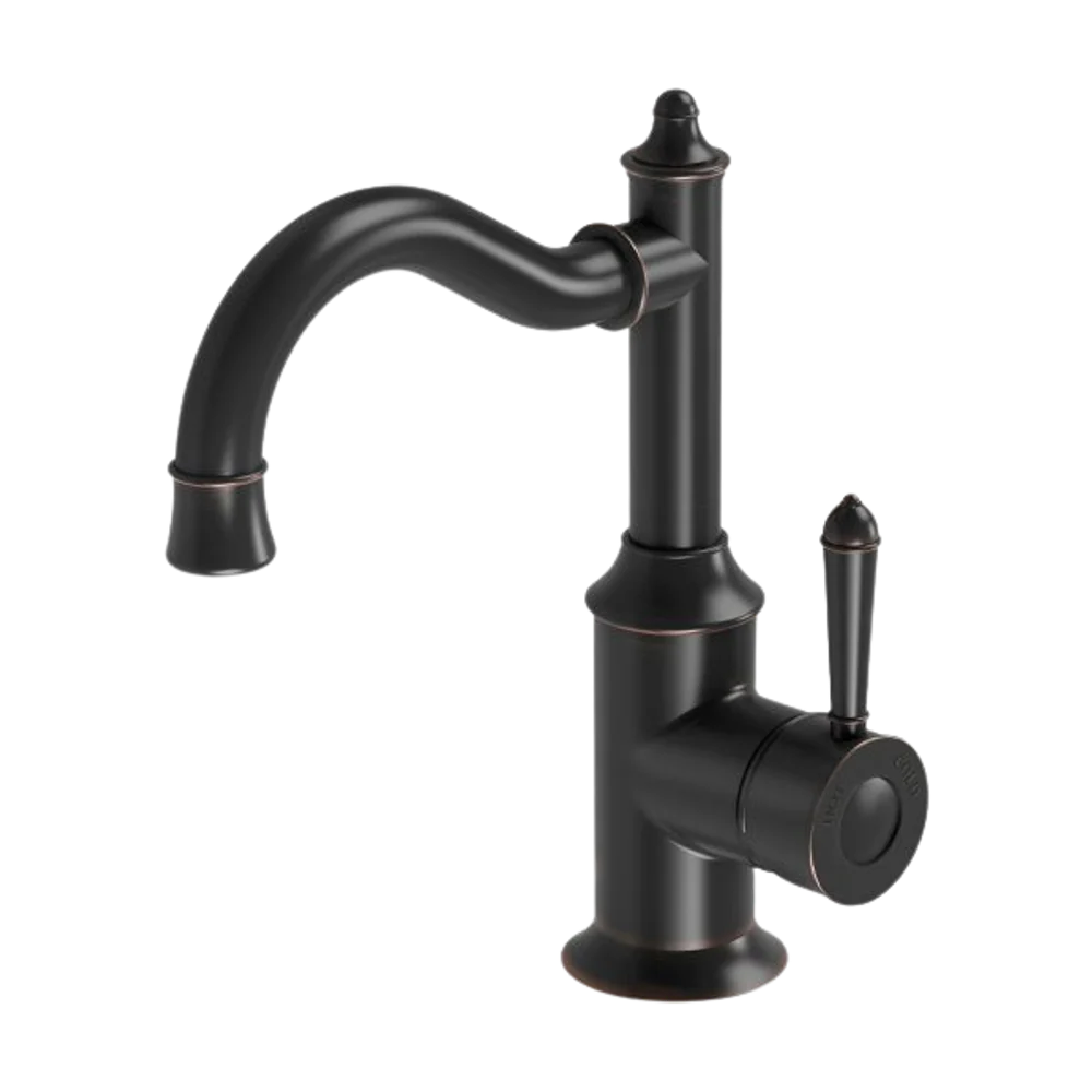 Phoenix Nostalgia Basin Mixer 160mm Shepherds Crook Antique Black - Image 3
