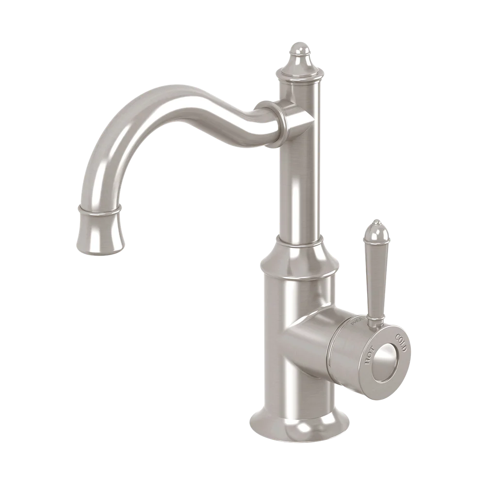 Phoenix Nostalgia Basin Mixer 160mm Shepherds Crook Brushed Nickel - Image 3