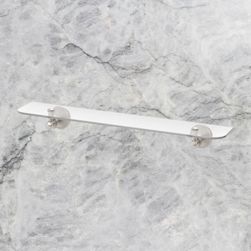Phoenix Nostalgia Glass Shelf Brushed Nickel - Image 2