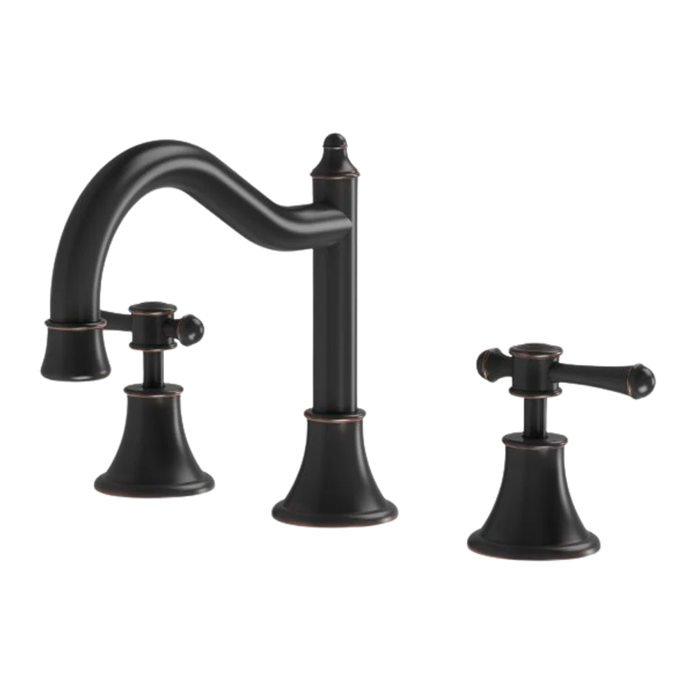 Phoenix Nostalgia Lever Basin Set Shepherds Crook Antique Black - Image 3