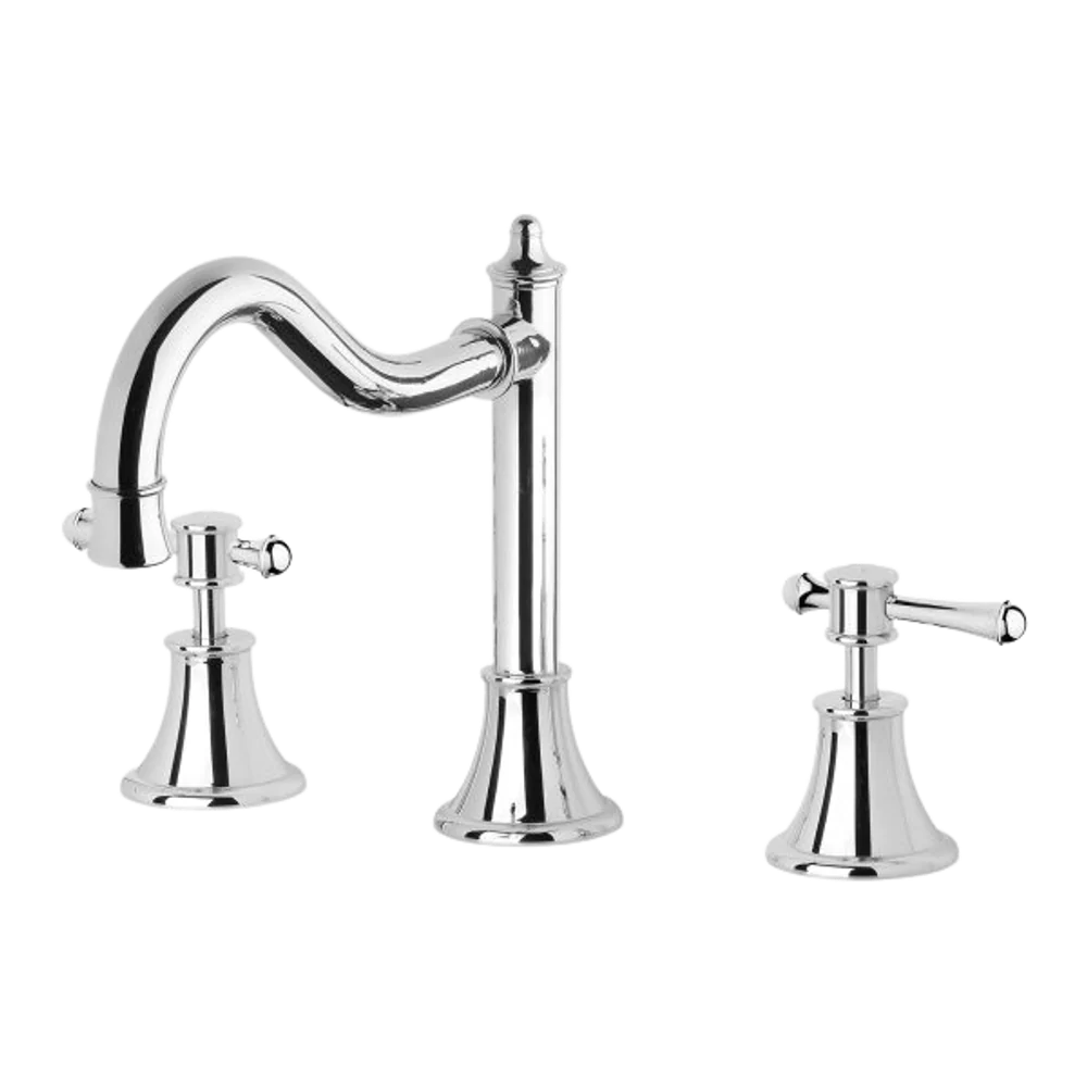 Phoenix Nostalgia Lever Basin Set Shepherds Crook Chrome - Image 3
