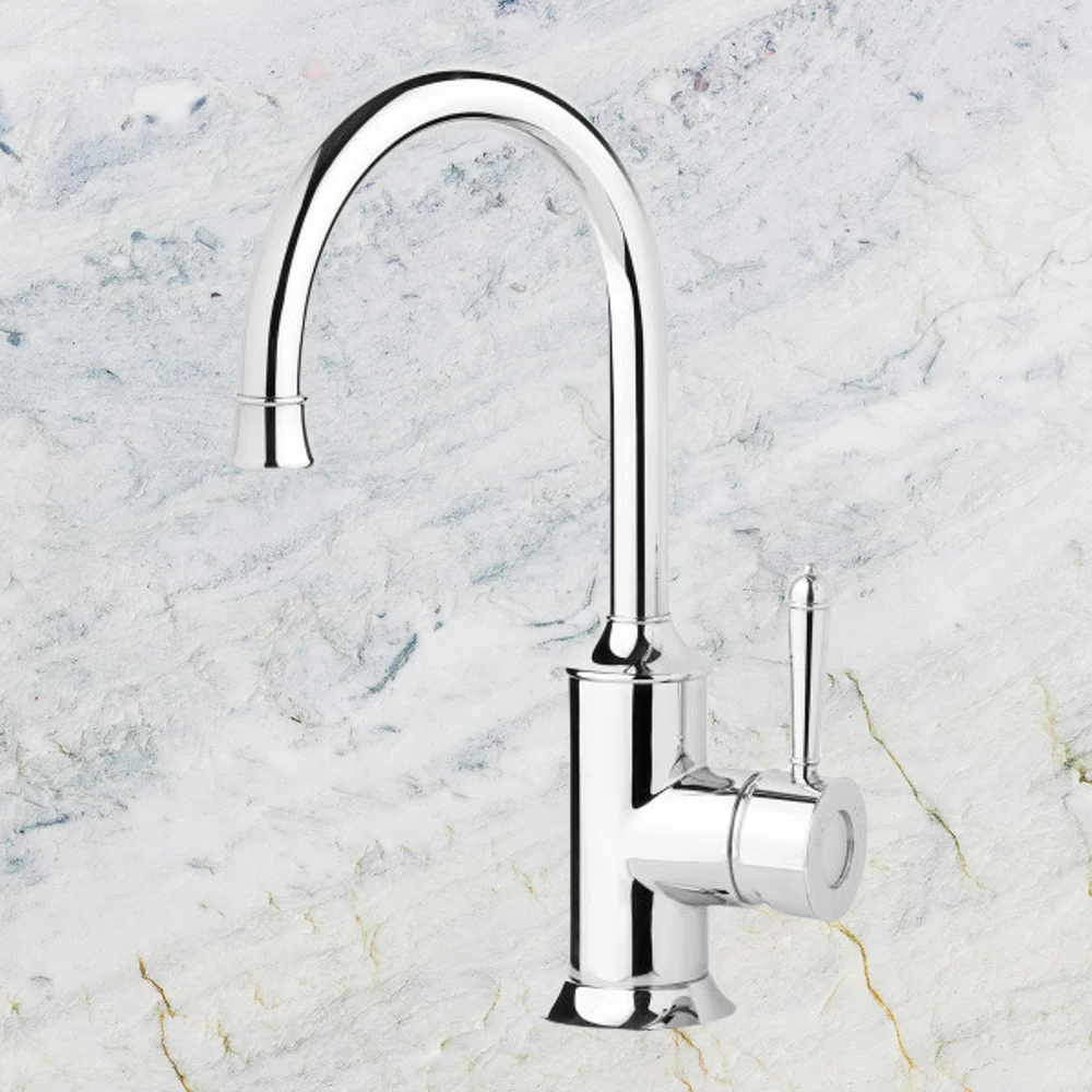 Phoenix Nostalgia Sink Mixer 160mm Gooseneck Chrome - Image 2
