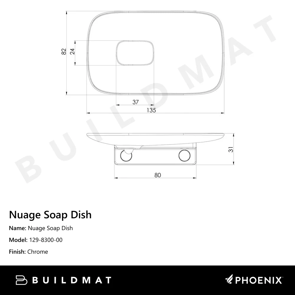 Phoenix Nuage Soap Dish Chrome - Image 4