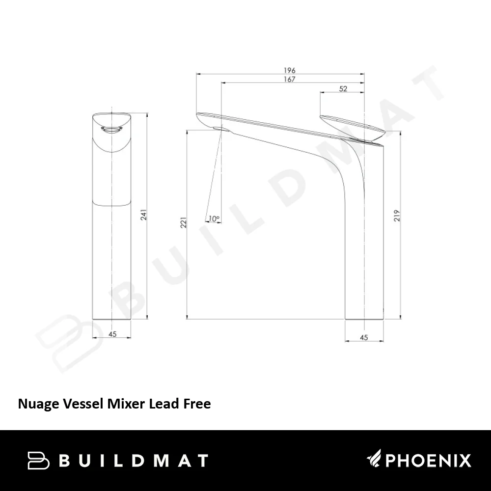 Phoenix Nuage Vessel Mixer Lead Free Brushed Carbon - Image 4