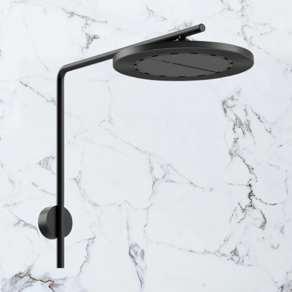Phoenix NX Iko Shower Arm & Rose Matte Black - Image 2
