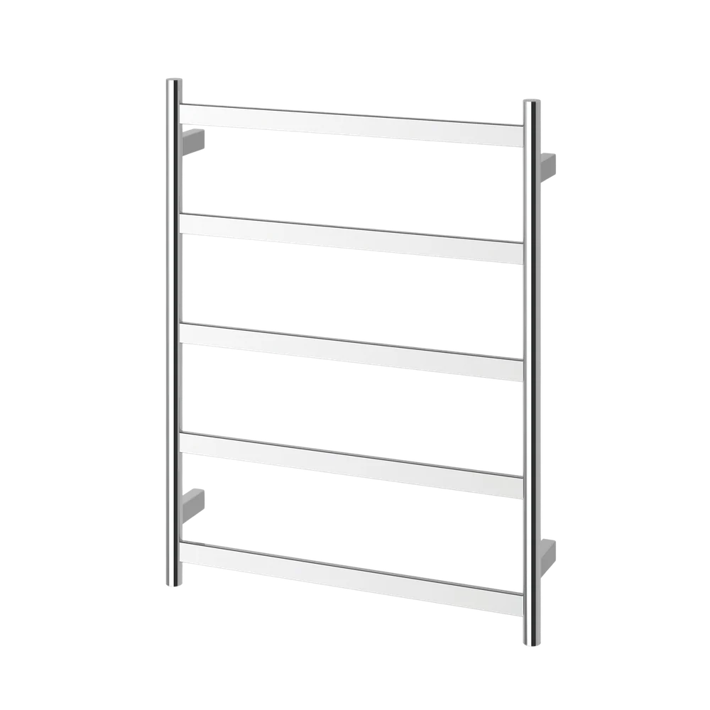 Phoenix Five Flat Bar Heated Towel Ladder 550mm x 740mm Chrome - Image 3