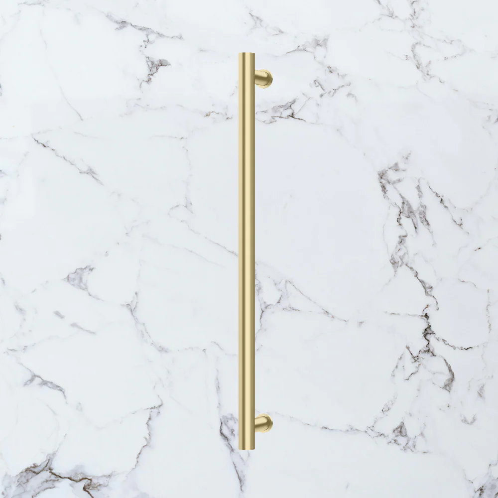 Phoenix Heated Towel Rail Round 800mm Brushed Gold - Image 2