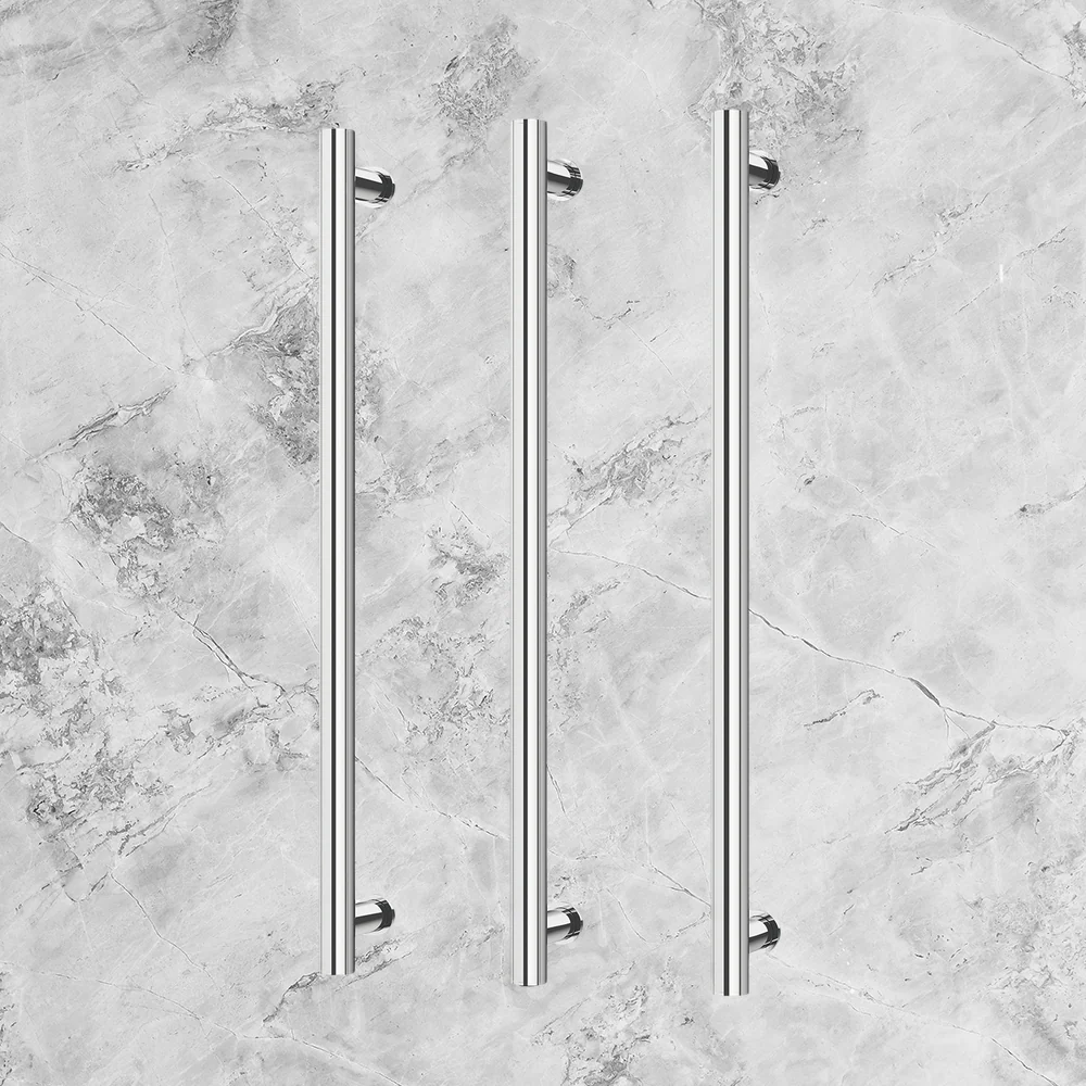 Phoenix Heated Triple Towel Rail Round 800mm Chrome - Image 2