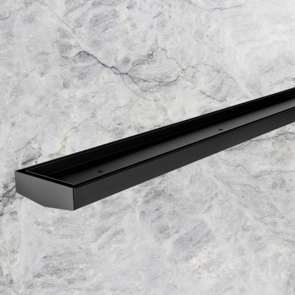 Phoenix V Channel Drain TI 75 x 900mm Outlet 65mm Matte Black - Image 2