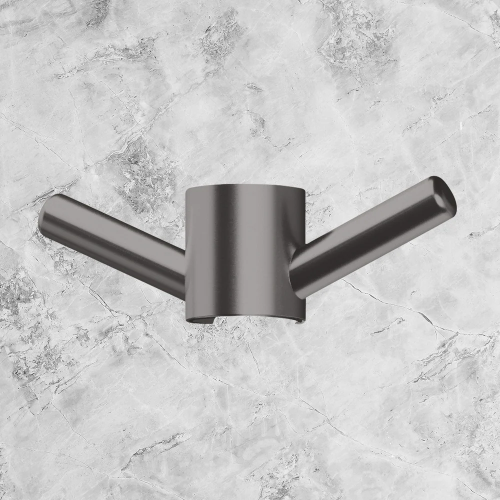 Phoenix Vertical Rail Hook Round Brushed Carbon - Image 2