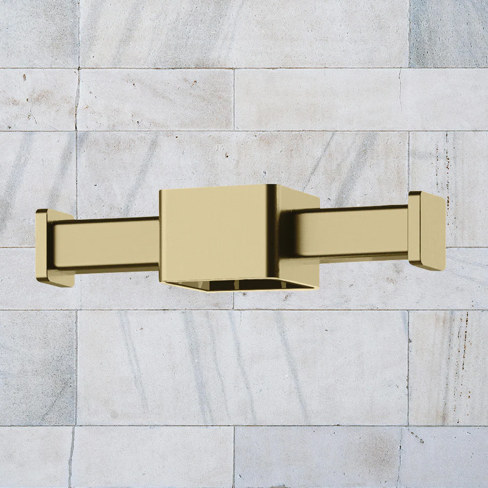 Phoenix Vertical Rail Hook Square Brushed Gold - Image 2