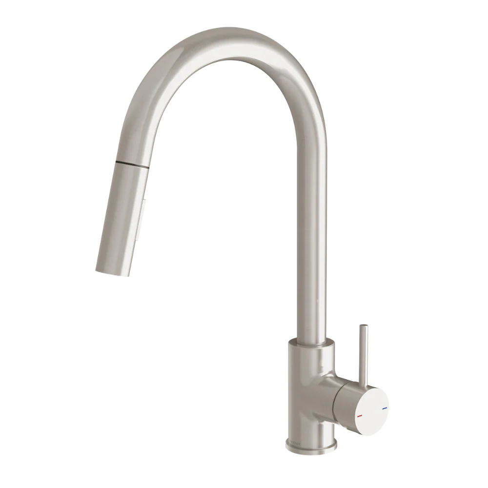 Phoenix Pina Pull Out Sink Mixer 230mm Brushed Nickel Lead Free - Image 3