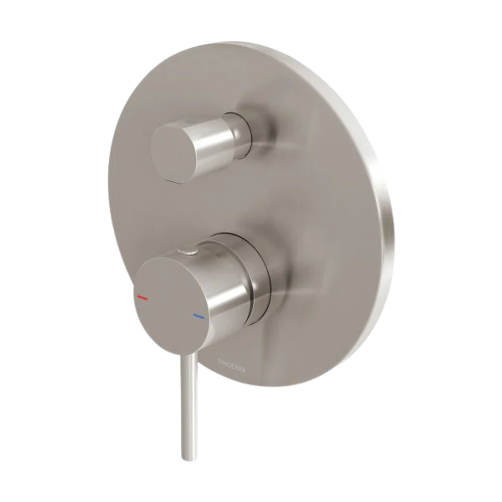Phoenix Pina Shower / Bath Diverter Mixer (Trim Kit Only) Brushed Nickel - Image 3