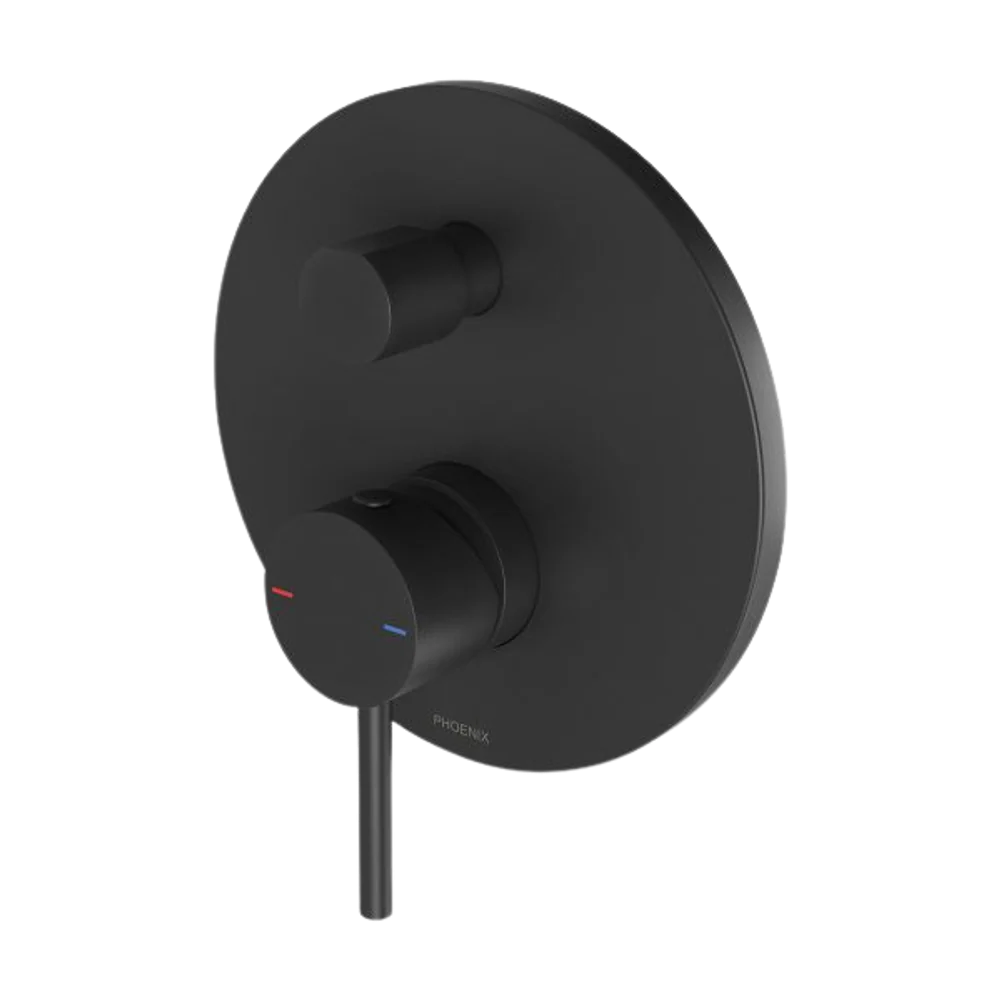 Phoenix Pina Shower / Bath Diverter Mixer (Trim Kit Only) Matte Black - Image 3