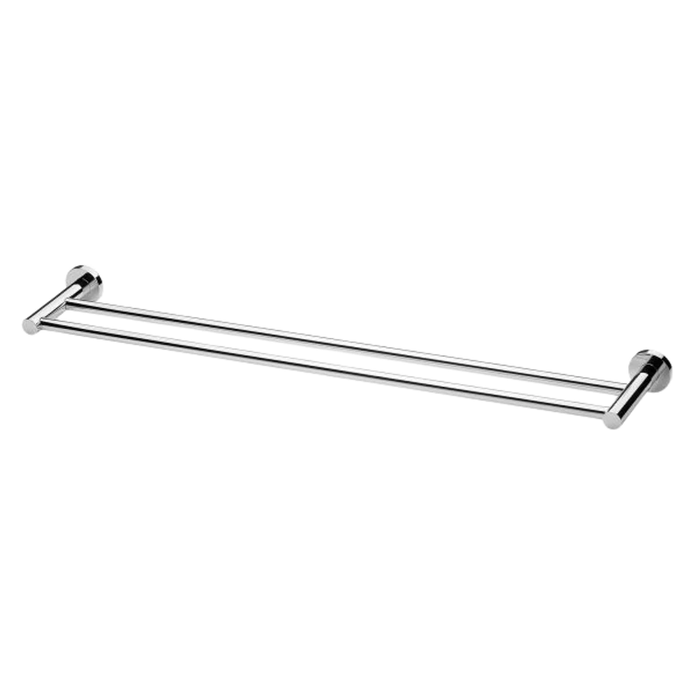 Phoenix Radii Double Towel Rail 800mm Round Plate Chrome - Image 3