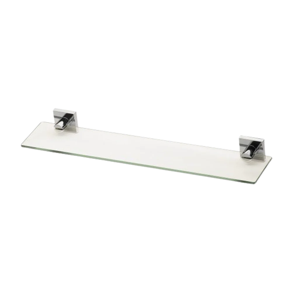 Phoenix Radii Glass Shelf Square Plate Chrome - Image 3