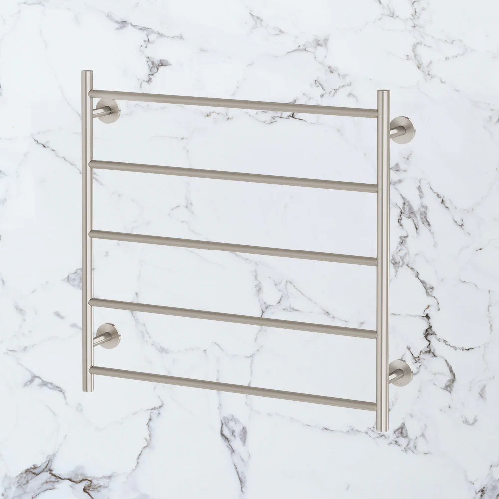 Phoenix Radii Heated Towel Ladder 750mm x 740mm Brushed Nickel - Image 2