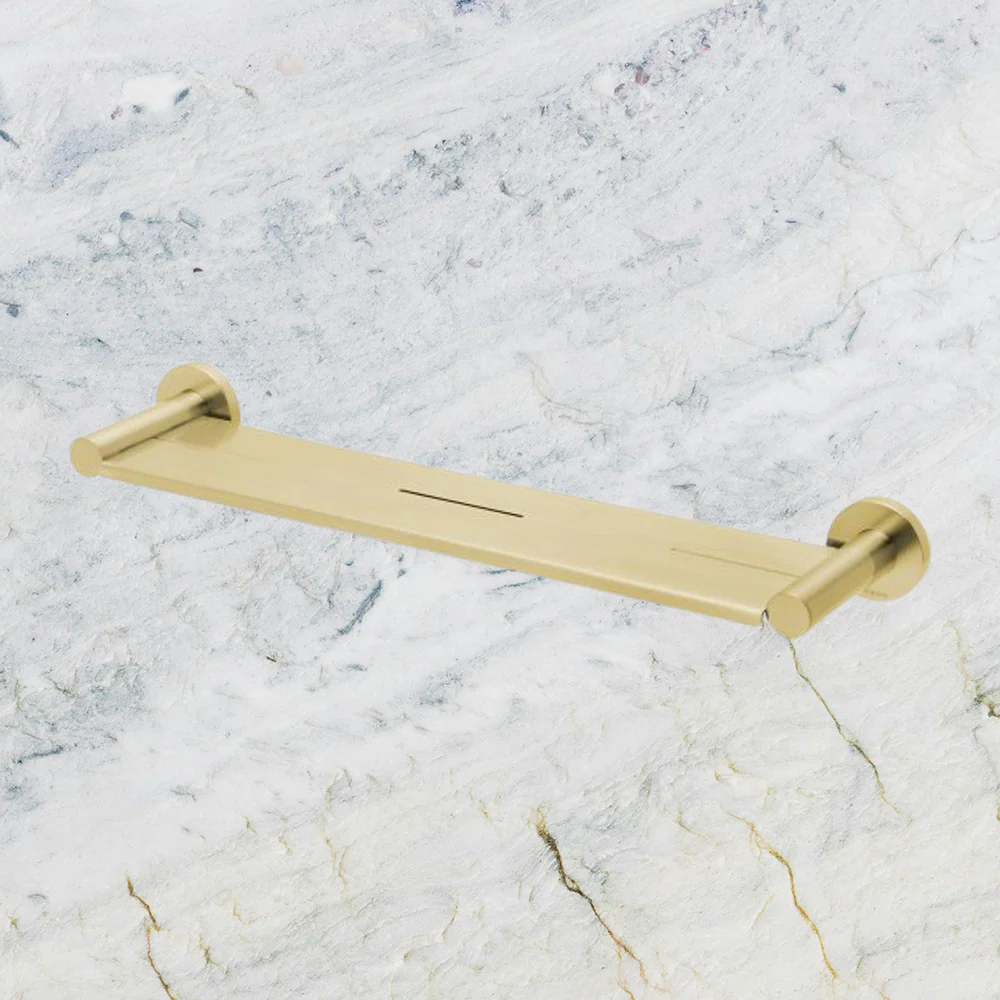 Phoenix Radii Metal Shelf Round Plate Brushed Gold - Image 2