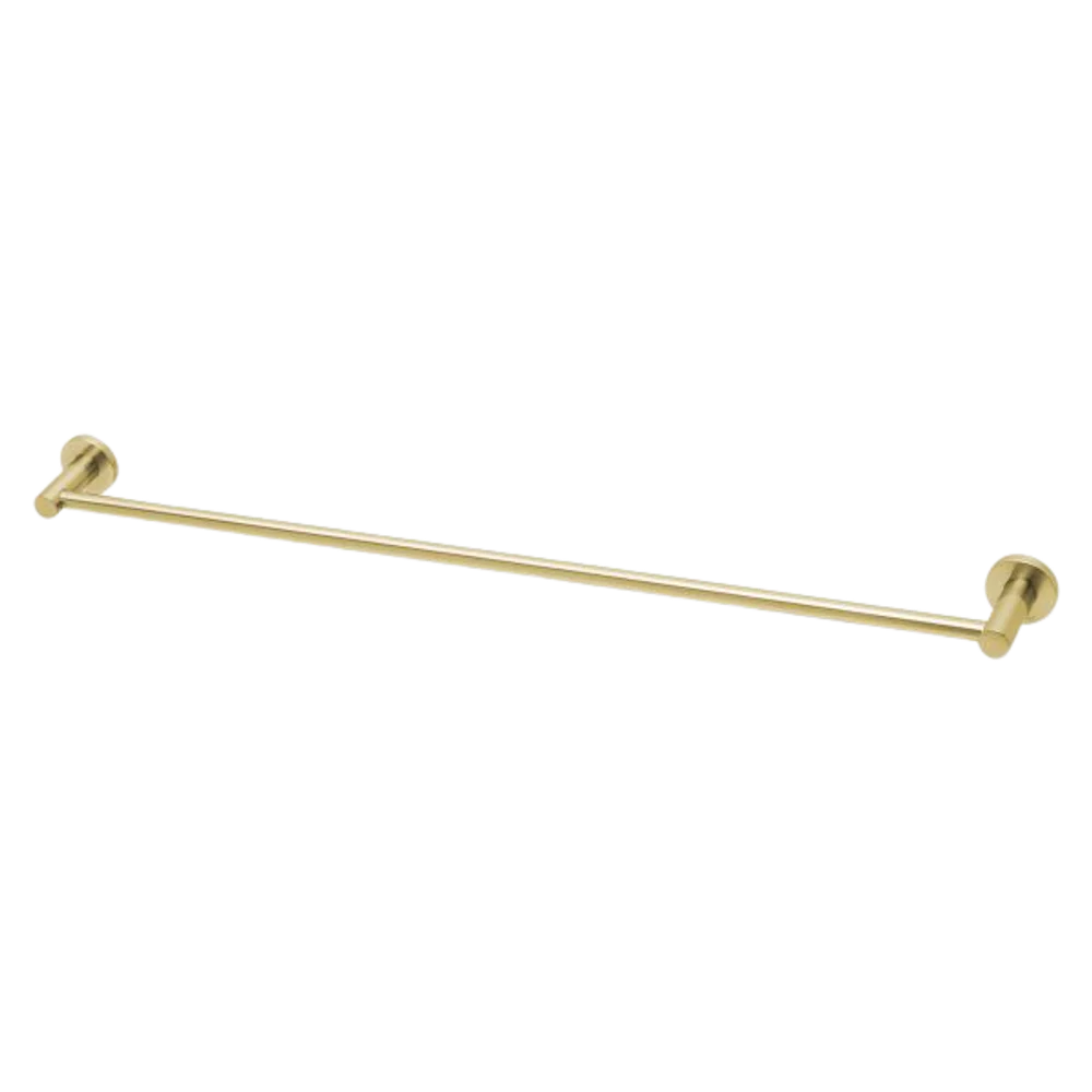 Phoenix Radii Single Towel Rail 800mm Round Plate Brushed Gold - Image 3