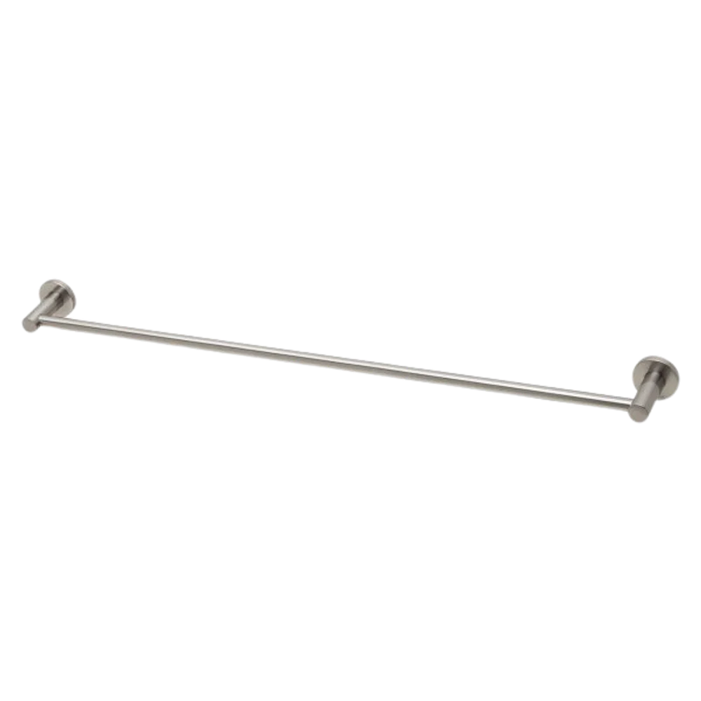 Phoenix Radii Single Towel Rail 800mm Round Plate Brushed Nickel - Image 3