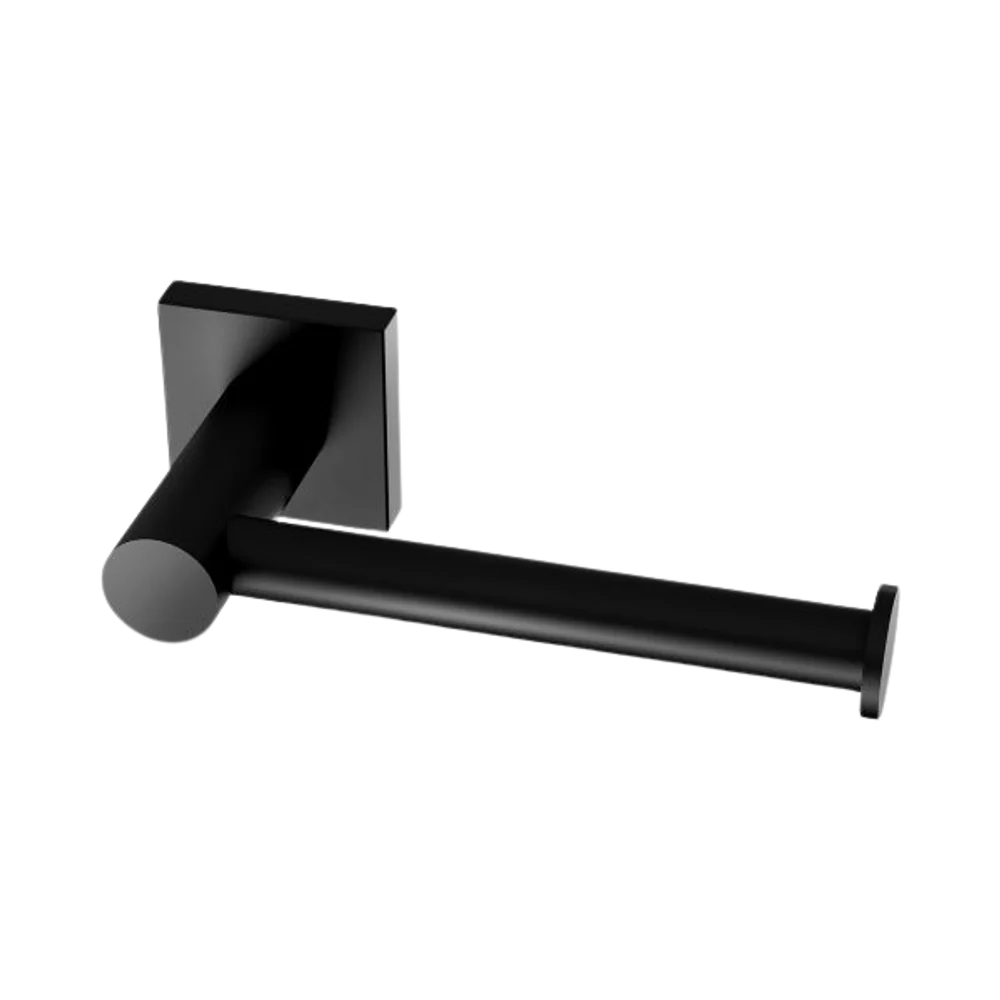 Phoenix Radii Toilet Roll Holder Square Plate Matte Black - Image 3