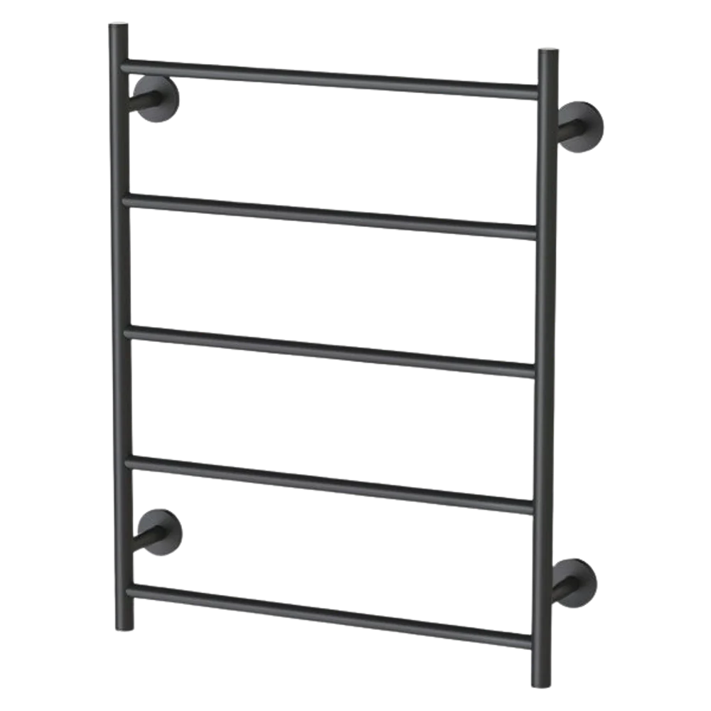 Phoenix Radii Towel Ladder 550 x 740mm Round Plate Matte Black - Image 3