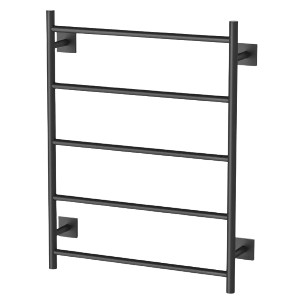 Phoenix Radii Towel Ladder 550 x 740mm Square Plate Matte Black - Image 3