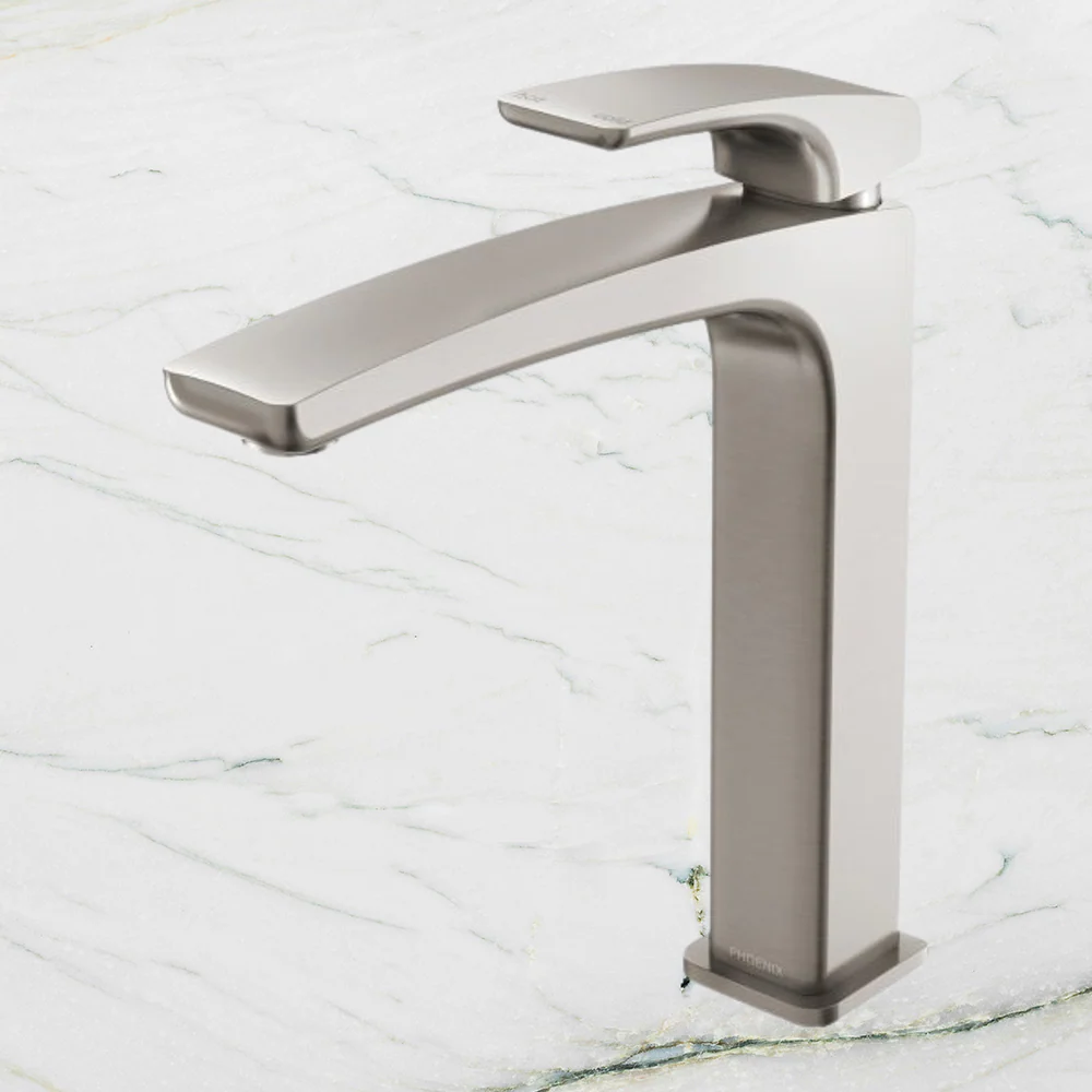Phoenix Rush Sink Mixer 190mm Brushed Nickel - Image 2