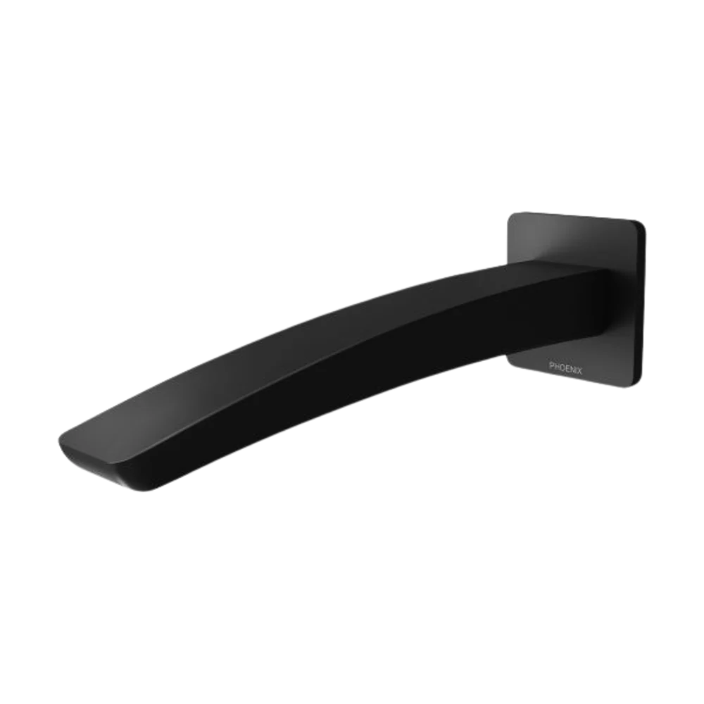 Phoenix Rush Wall Bath Outlet 180mm Matte Black