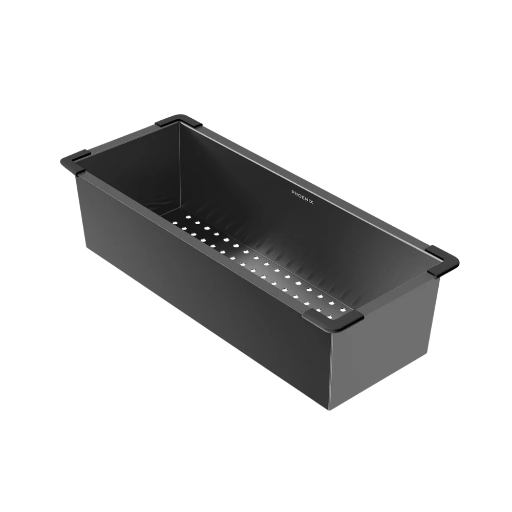 Phoenix Stainless Steel Colander Brushed Carbon - Image 3