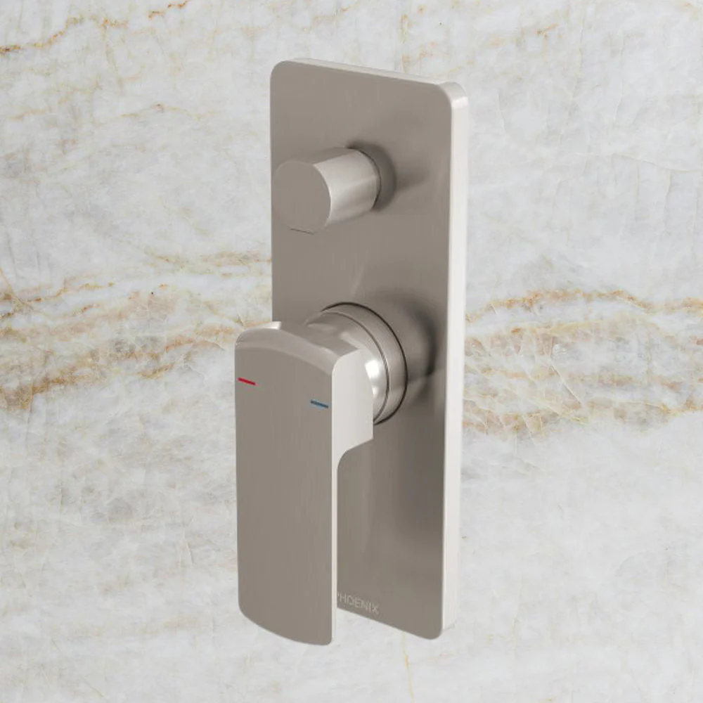 Phoenix Teva Shower / Bath Diverter Mixer (Trim Kit Only) Brushed Nickel - Image 2