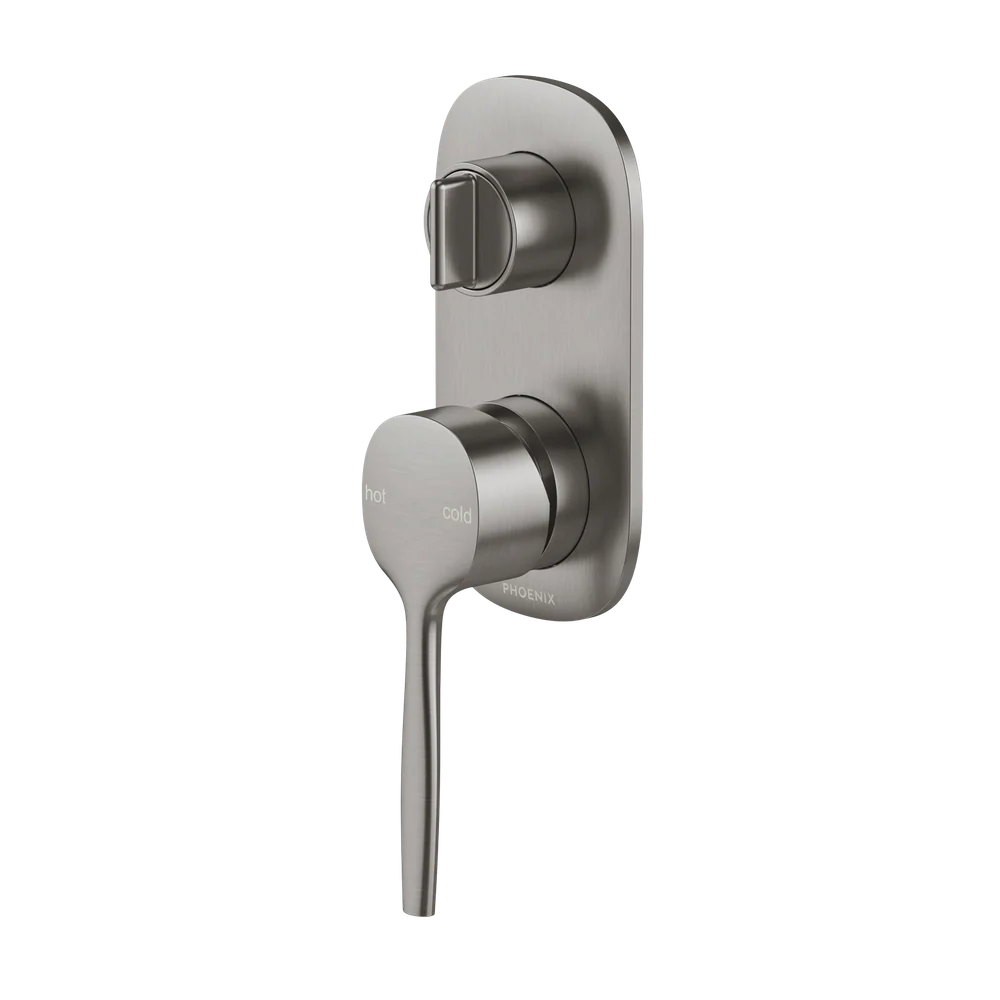 Phoenix Vask SwitchMix Shower/Bath Divertor Mixer (Complete Kit) Lead Free Brushed Carbon
