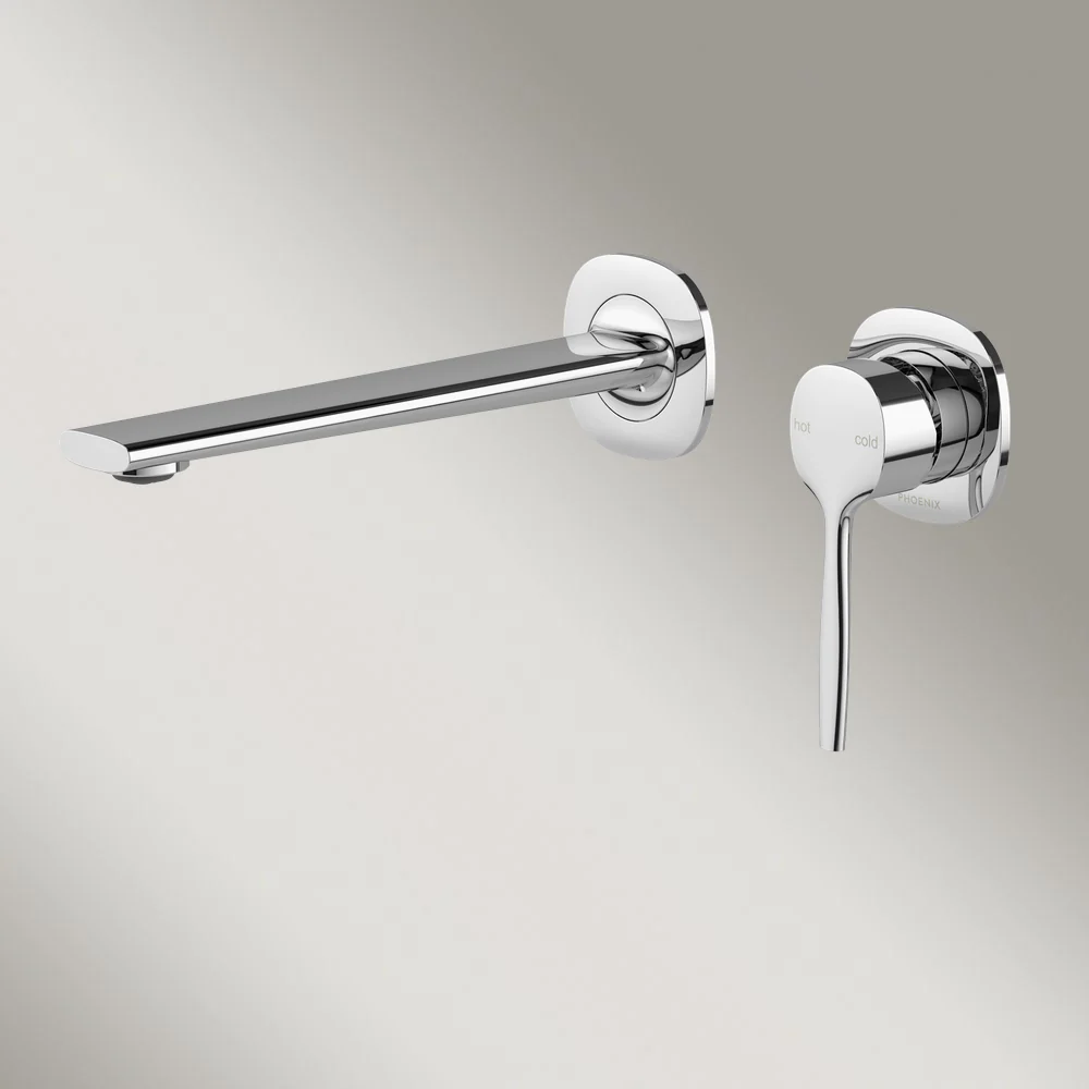 Phoenix Vask SwitchMix Wall Basin/Bath Mixer Set (Fit-Off Kit) Lead Free Chrome - Image 2