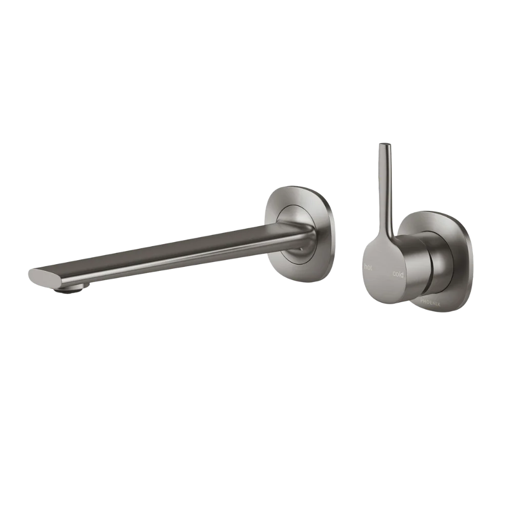 Phoenix Vask SwitchMix Wall Basin/Bath Mixer Set Pin Up (Complete Kit) Lead Free Brushed Carbon