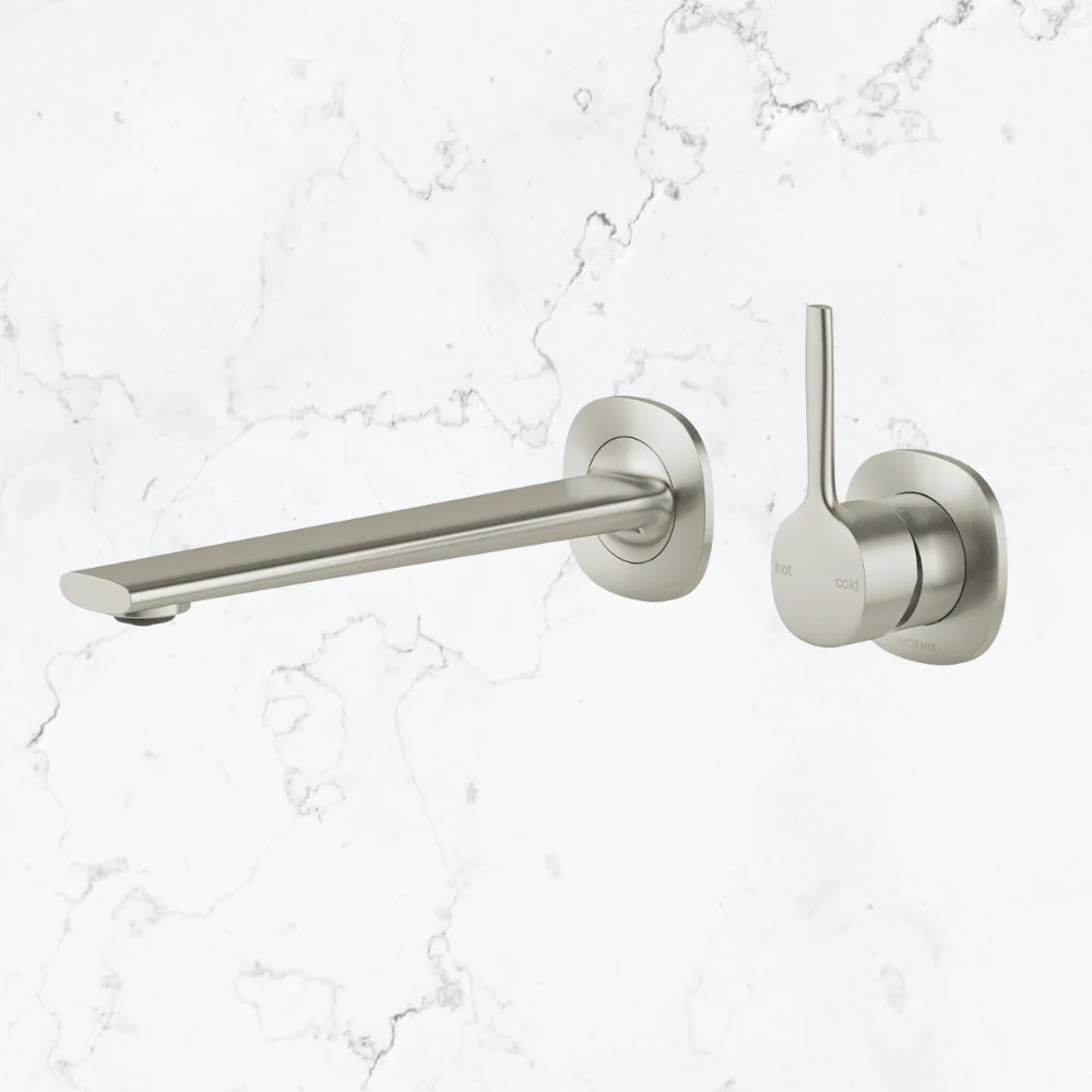 Phoenix Vask SwitchMix Wall Basin/Bath Mixer Set Pin Up (Complete Kit) Lead Free Brushed Nickel - Image 2