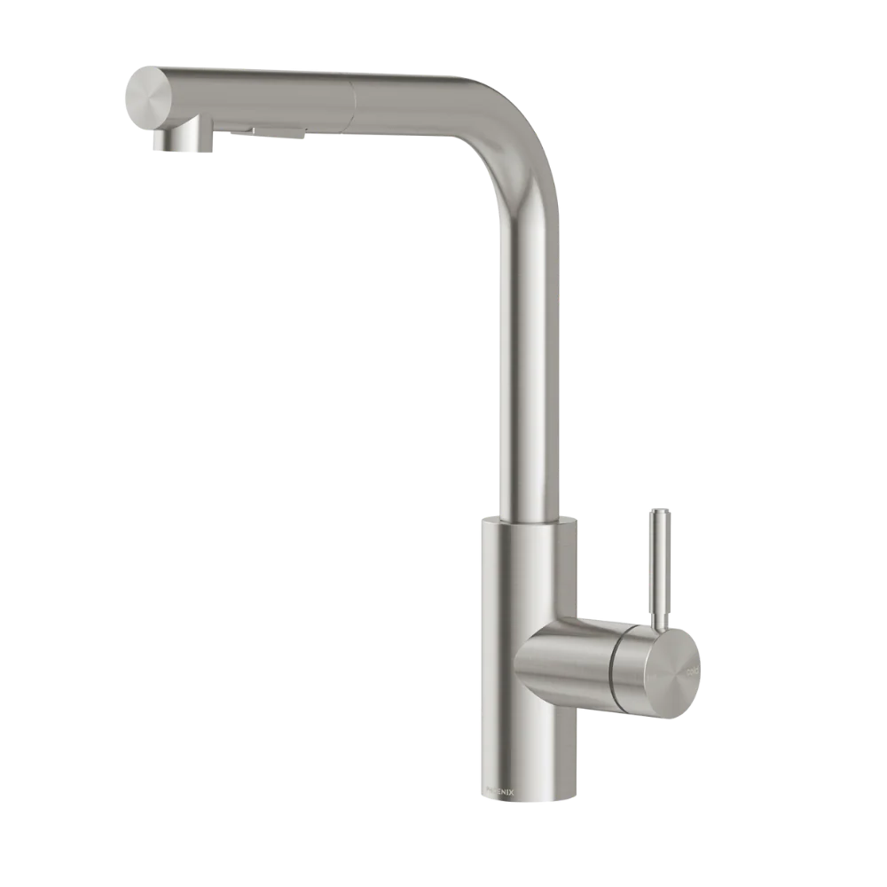Phoenix Vivid MKII Pull Out Sink Mixer 230mm L Shape Stainless Steel Lead Free - Image 3