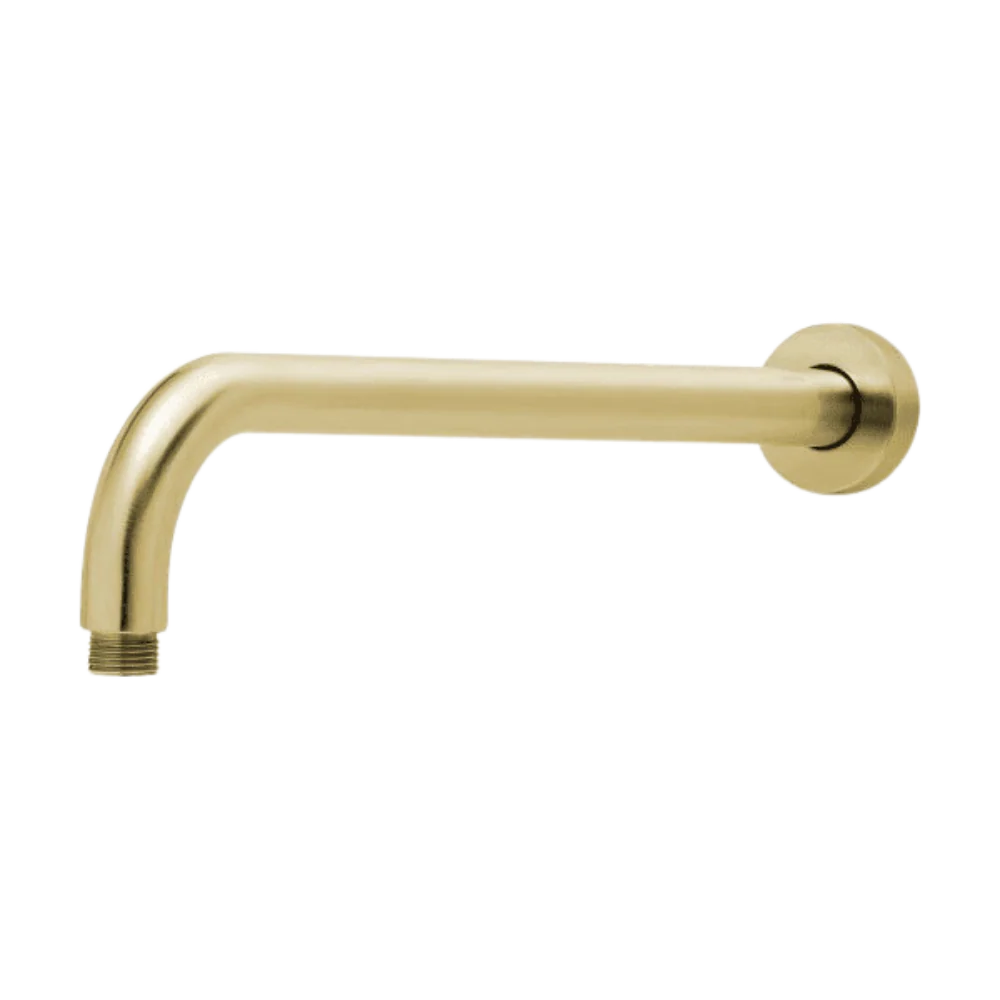 Phoenix Vivid Shower Arm 400mm Round Brushed Gold