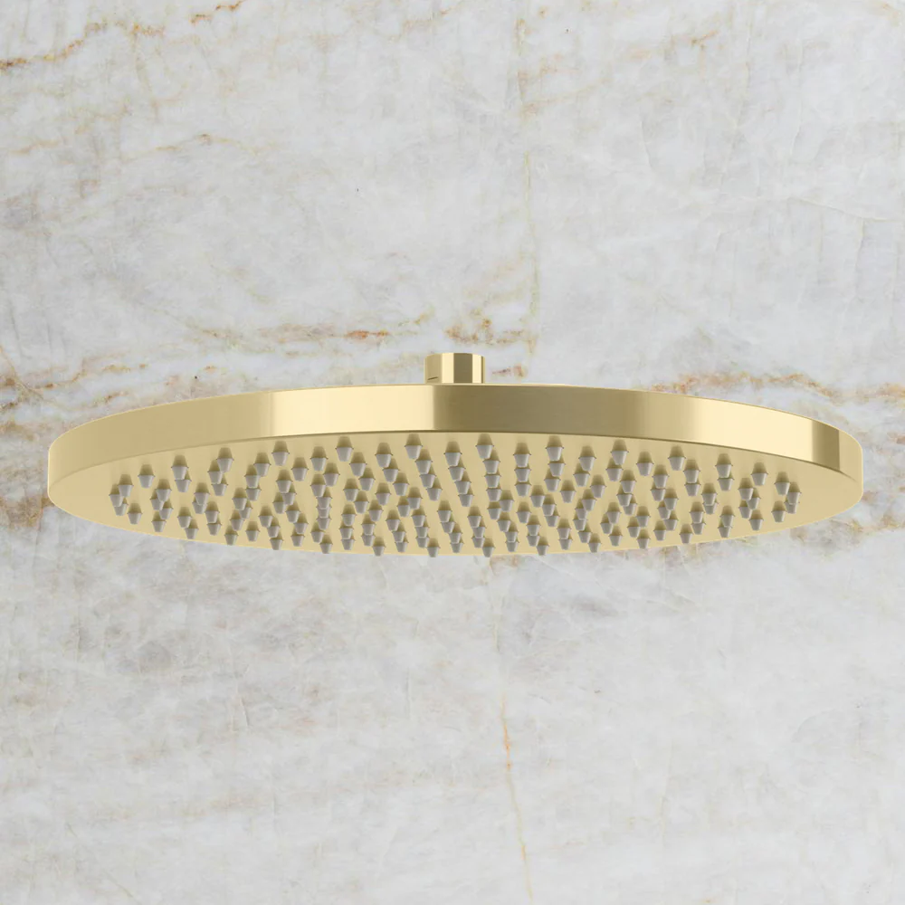 Phoenix Vivid Shower Rose 300mm Round Brushed Gold - Image 2