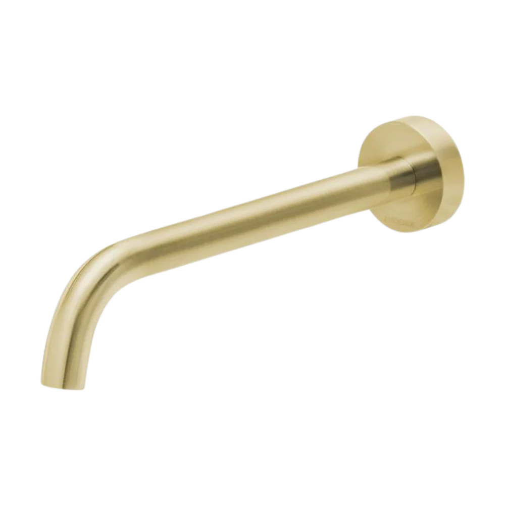 Phoenix Vivid Slimline Basin Outlet 230mm Curved Brushed Gold Lead Free